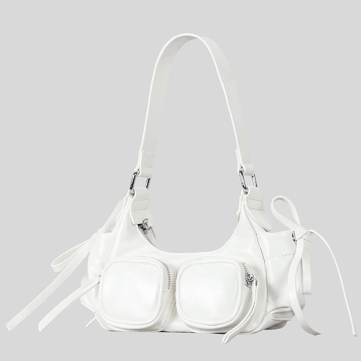 Multi-Pocket Leather Handbag