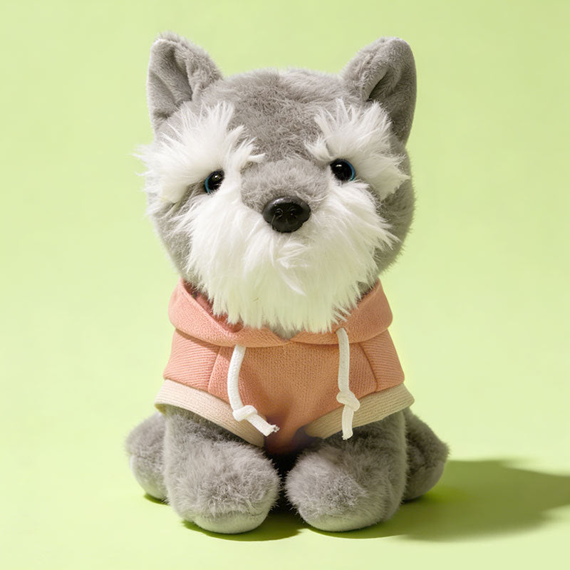 Plush Sitting Puppy in Hooded Sweatshirt Collectible Soft Toy Kalsten
