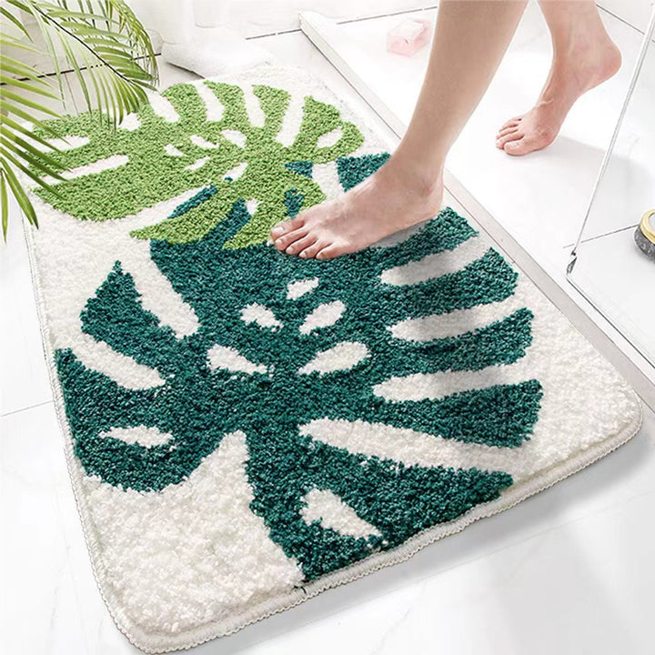 Leaf Pattern Bath Mat Kalsten