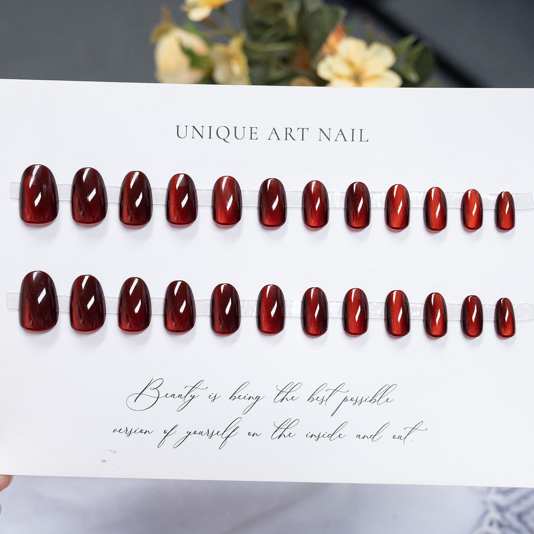 Glossy Press-On Nail Art Set