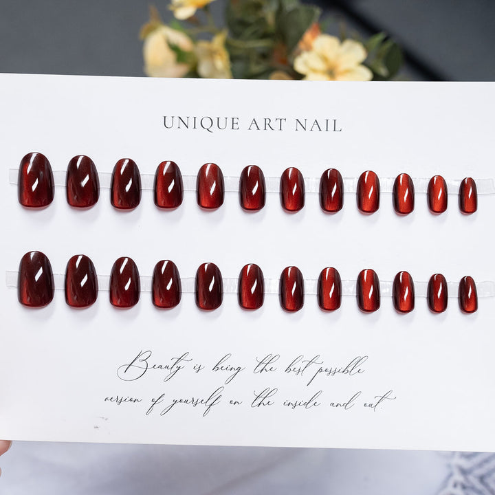 Glossy Press-On Nail Art Set