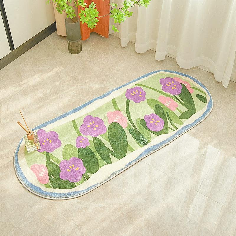 Floral-Themed Bath Area Mat