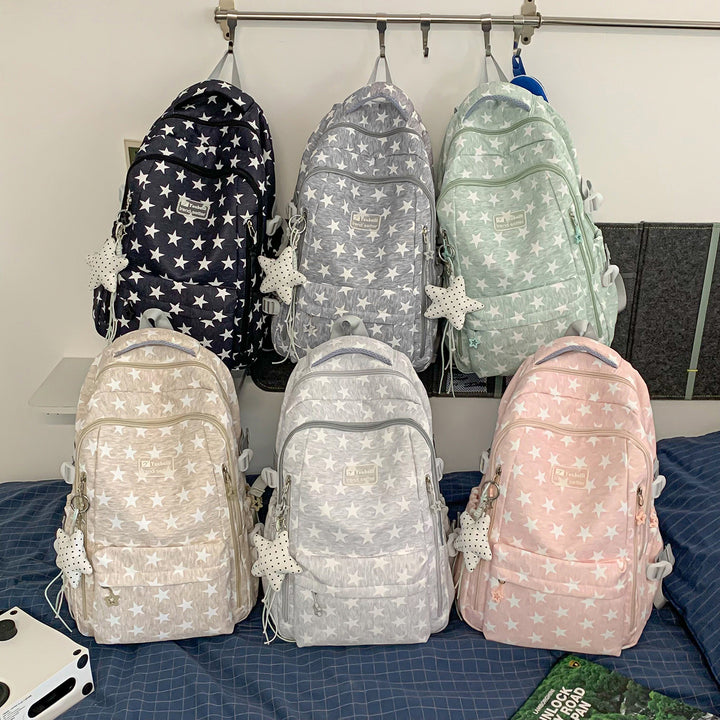 Trendy Star-Print School Backpack Kalsten
