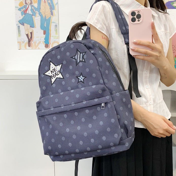 Trendy Plaid Graphic Backpack Kalsten