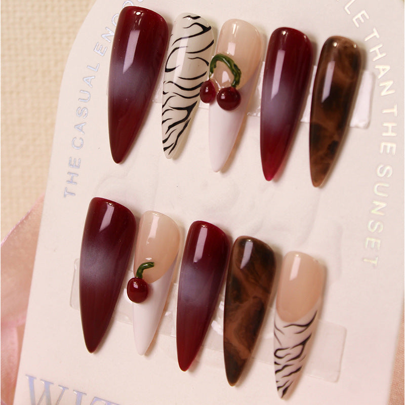 Acrylic nail set with modern designs and creative accents Kalsten
