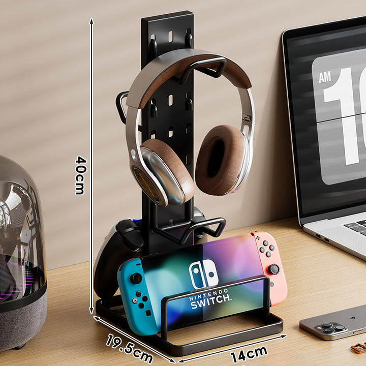 Multi-Device Vertical Desktop Gaming & Headphone Organizer Stand
