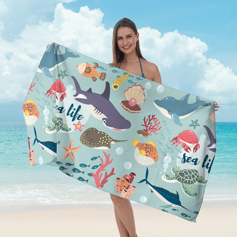 Beach towel with maritime star pattern Kalsten
