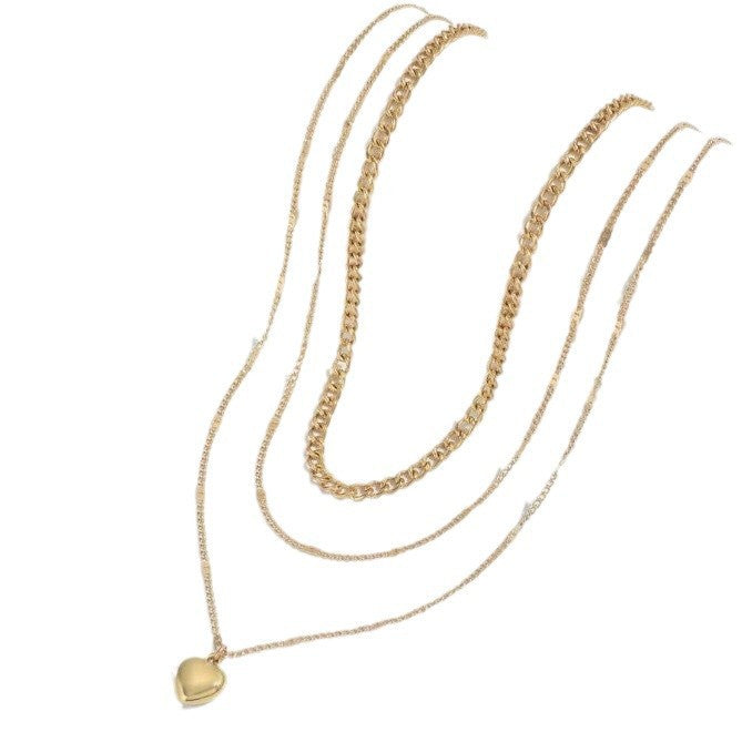 Triple Layered Gold Necklace Kalsten