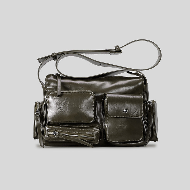 Multi-Pocket Contemporary Shoulder Bag