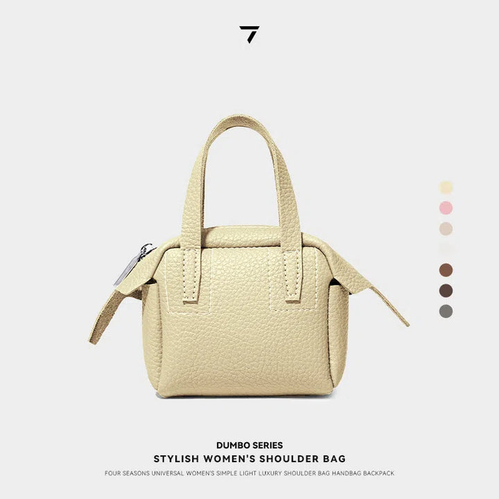 Compact Textured Handheld Satchel Kalsten