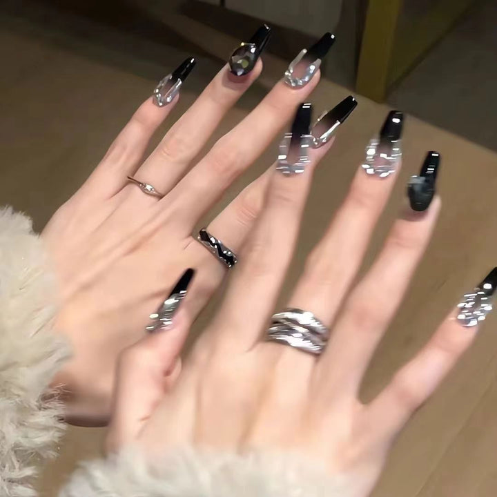 Artistic Floral-Embellished Press-On Nail Art Kalsten