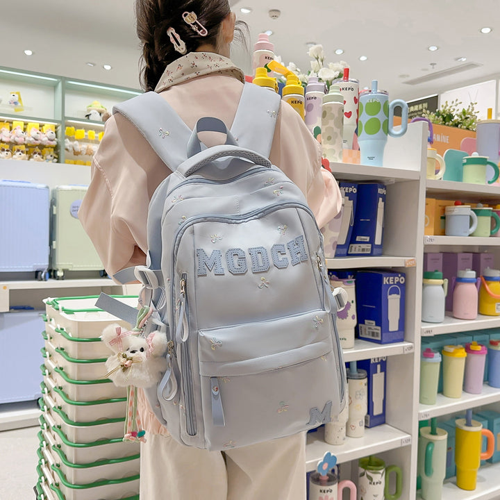 Embroidered Floral Printed Backpack Kalsten