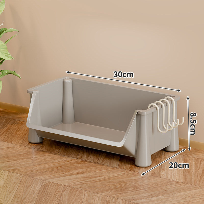 Slim Vertical Multi-Tier Rolling Storage Cart with Tilted Open Bins and Swivel Casters