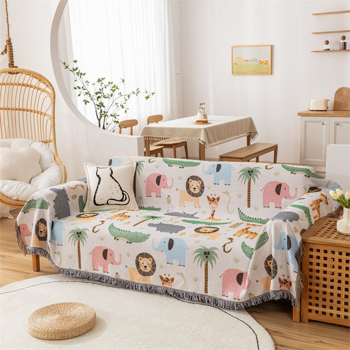 Animal-Themed Decorative Throw Blanket