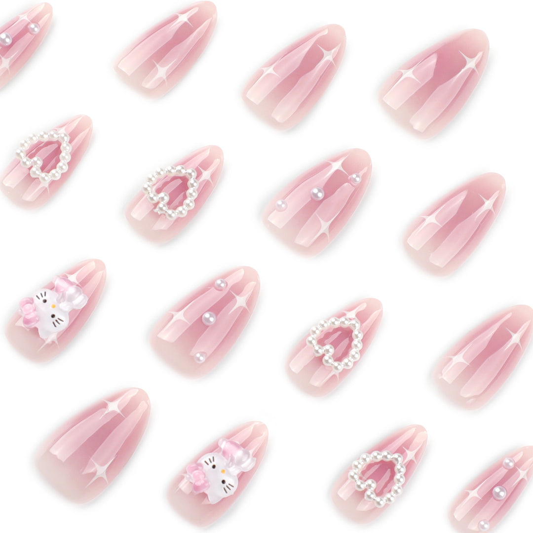 Artificial nail art with playful designs and 3D elements Kalsten