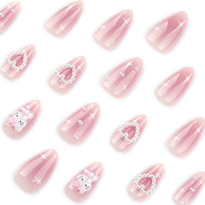 Artificial nail art with playful designs and 3D elements Kalsten