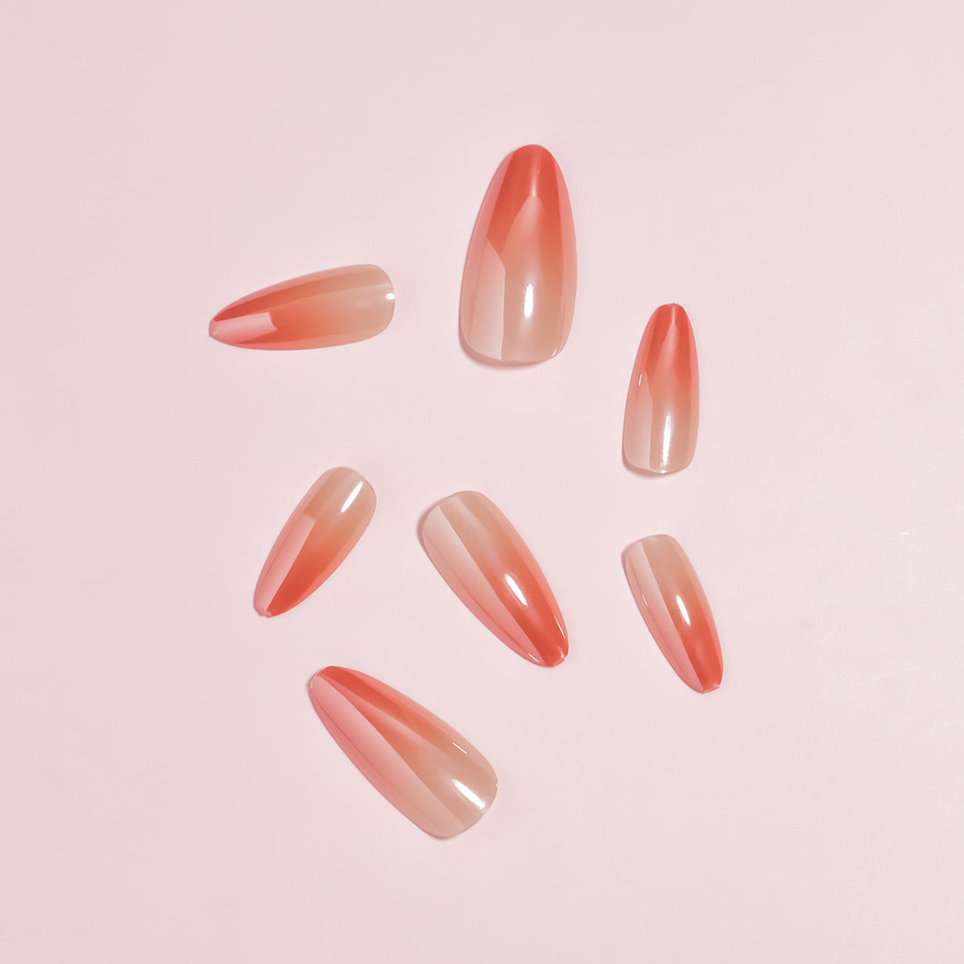 Ultra-Glossy Almond-Shaped Press-On Nail Collection Kalsten