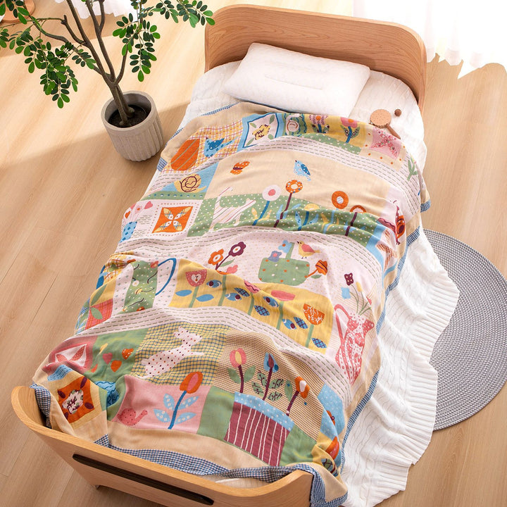 Ladies cuddly blanket with charming animal motif Kalsten