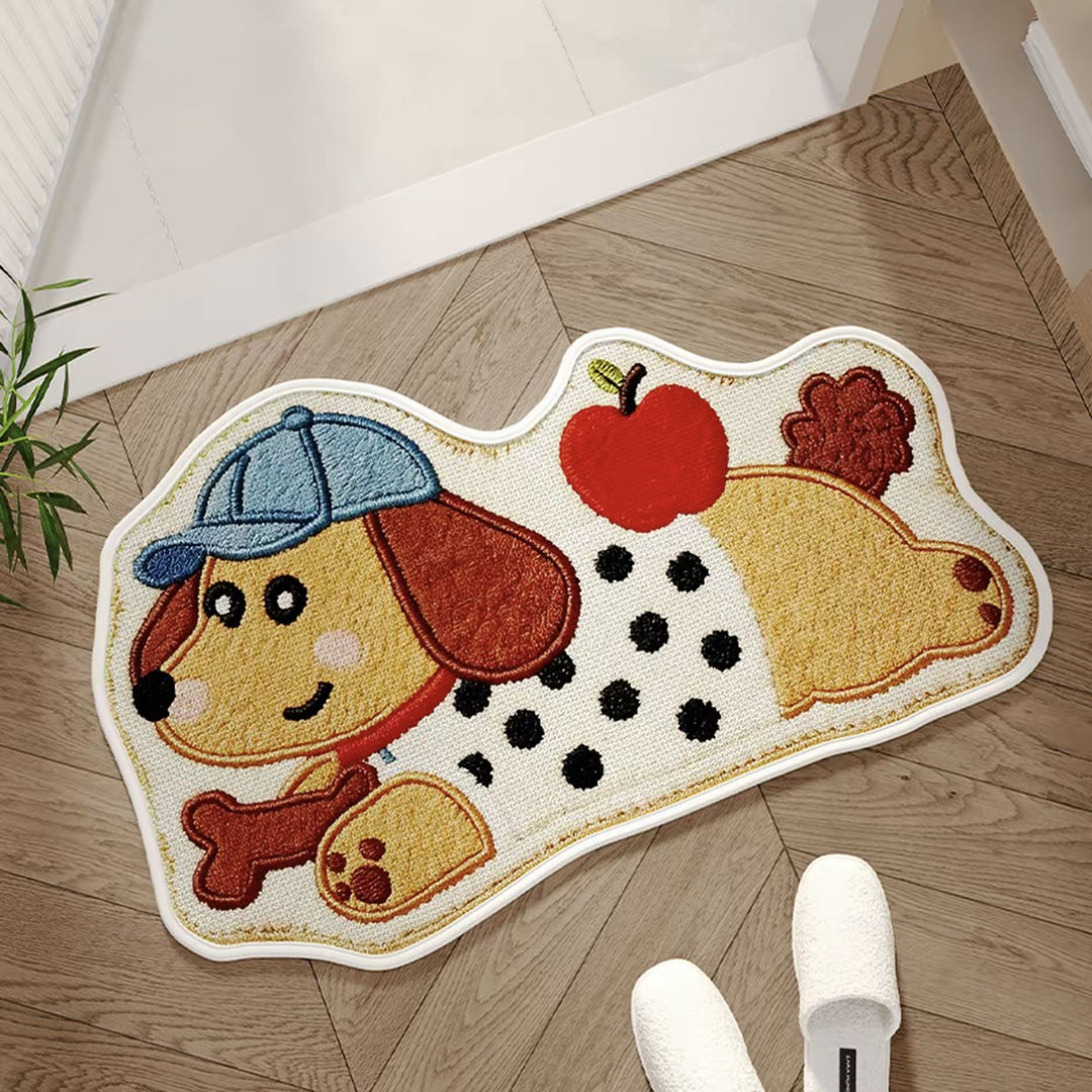 Cat-Themed Plush Doormat for Home Entryway