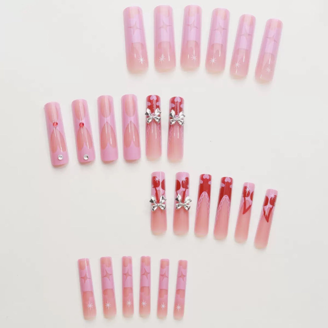 Artistic Decorative Press-On Nail Extensions