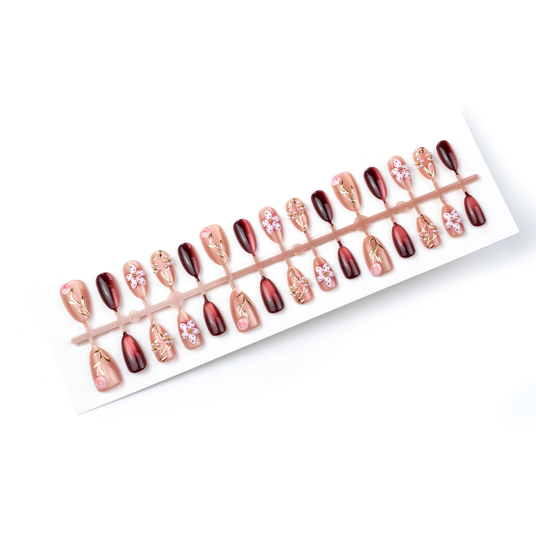 Floral Luxury Press-On Nail Art Set Kalsten