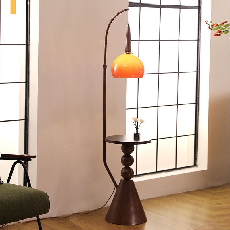 Designer Floor Lamp with Integrated Side Table