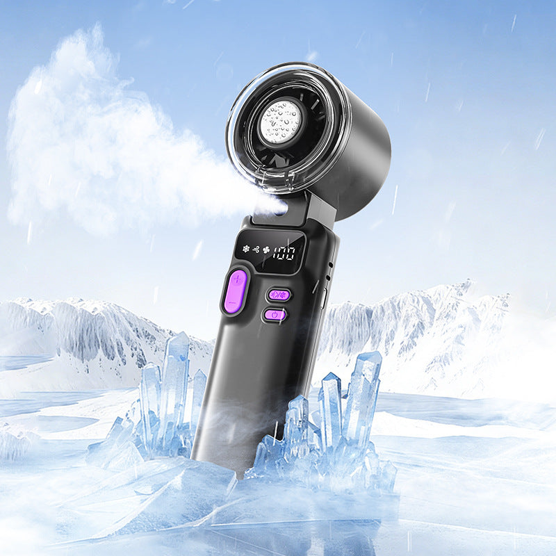 Cooling rechargeable handheld digital display tilt fan with silent brushless motor Kalsten
