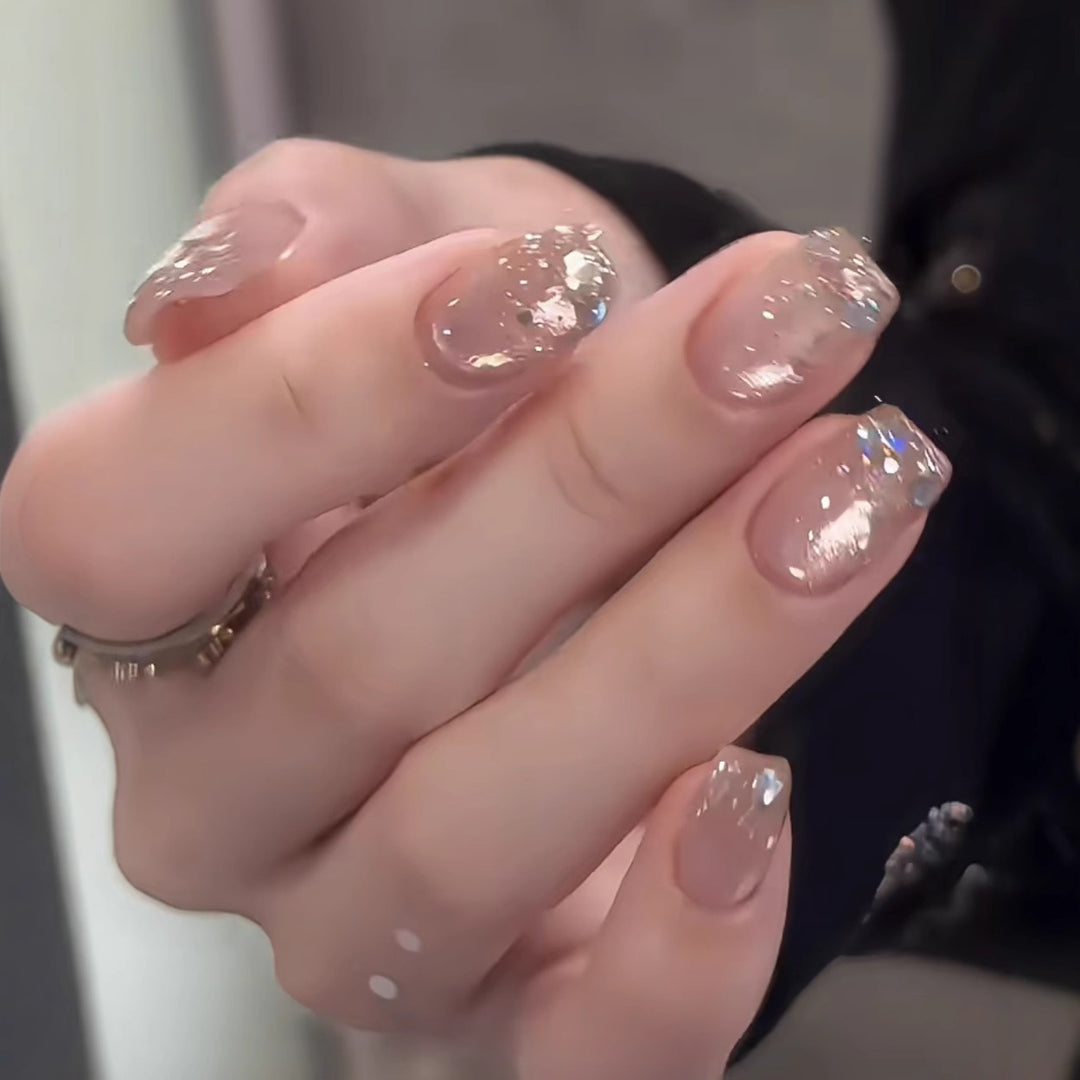 Artistic Glittered Press-On Nail Set Kalsten