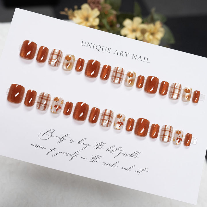 Seasonal Autumn-Themed Nail Art