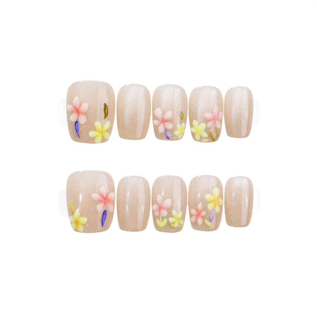 Creatively Designed Floral Press-On Nail Set Kalsten
