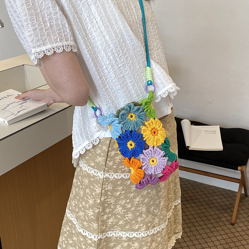 Floral Crochet Mini Bag