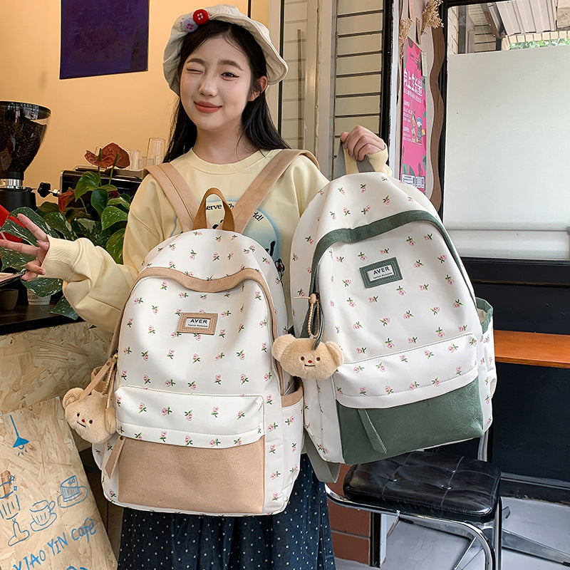 Floral Patterned School Backpack Kalsten