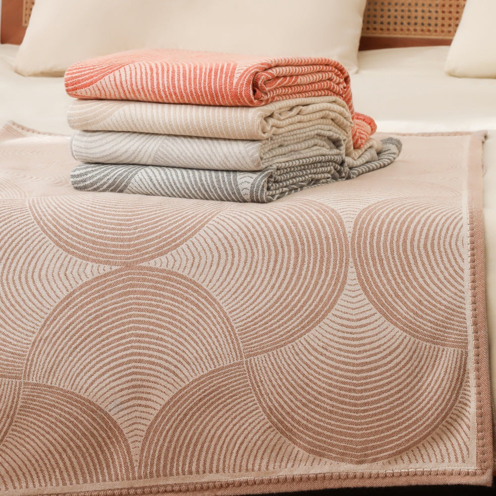 Minimalist Textured Knit Throw Blanket Kalsten