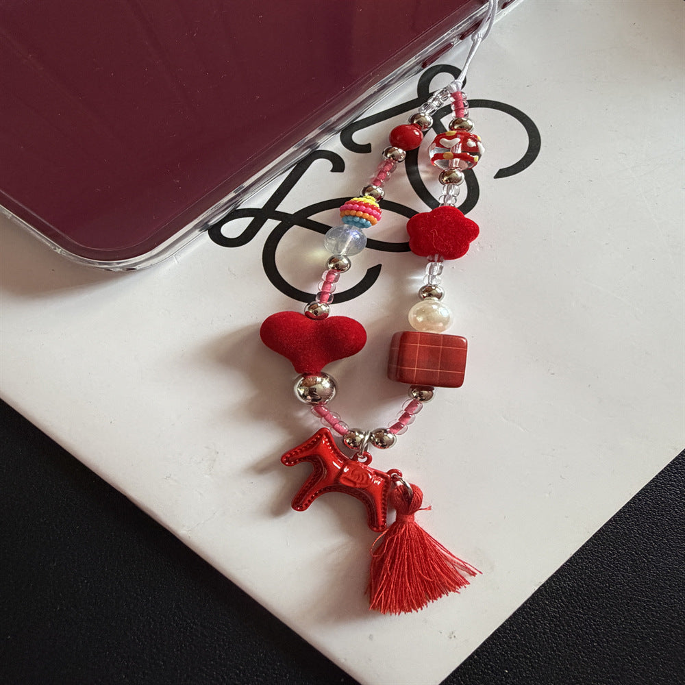 Beaded Charm Phone Lanyard Kalsten