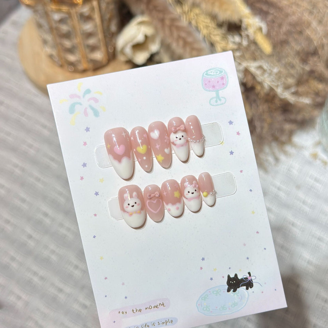 Playful Cartoon Character Nail Art Set Kalsten