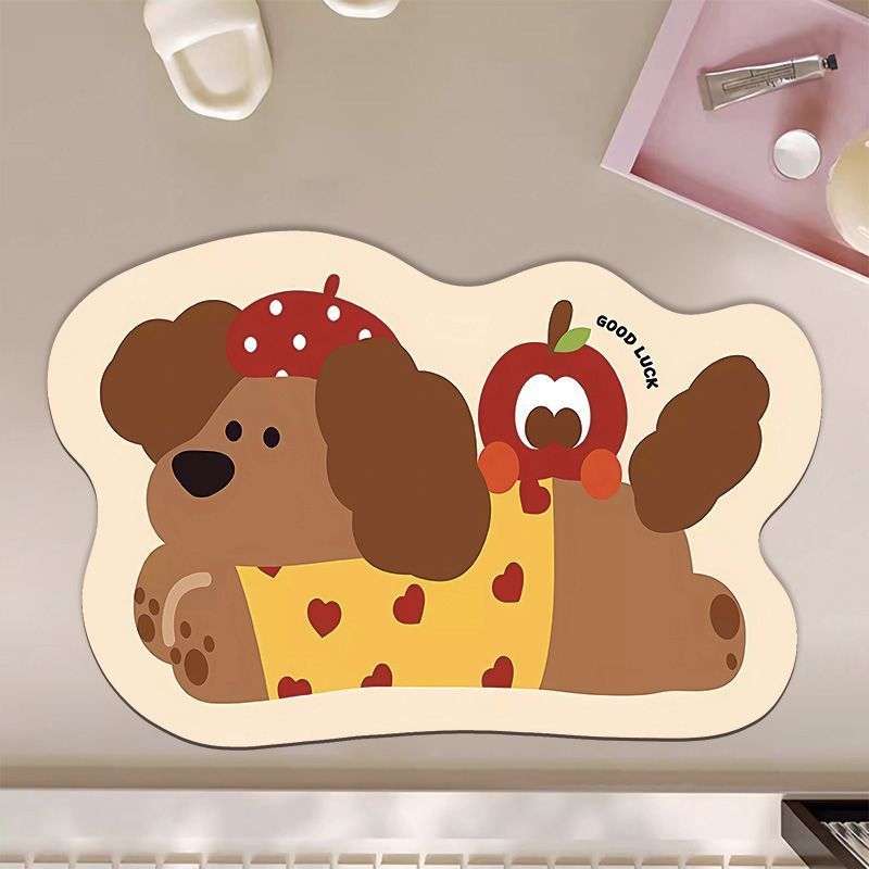 Cute Cartoon Otter-Themed Bath Mat Kalsten