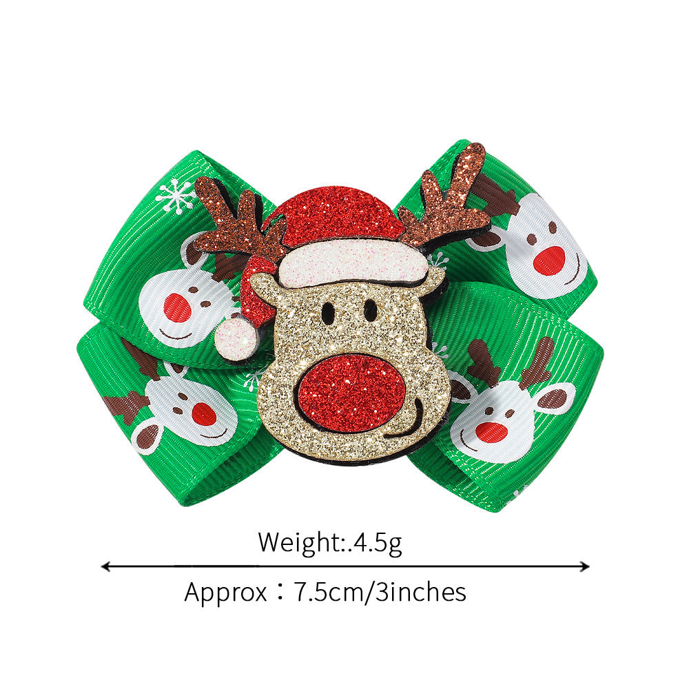 Festive Holiday Hair Bow Clip Kalsten
