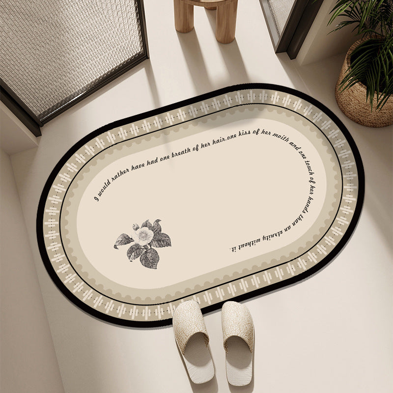 Floral-Printed Welcome Mat
