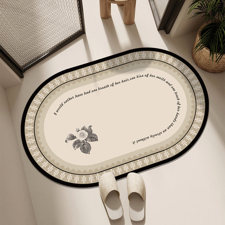 Floral-Printed Welcome Mat