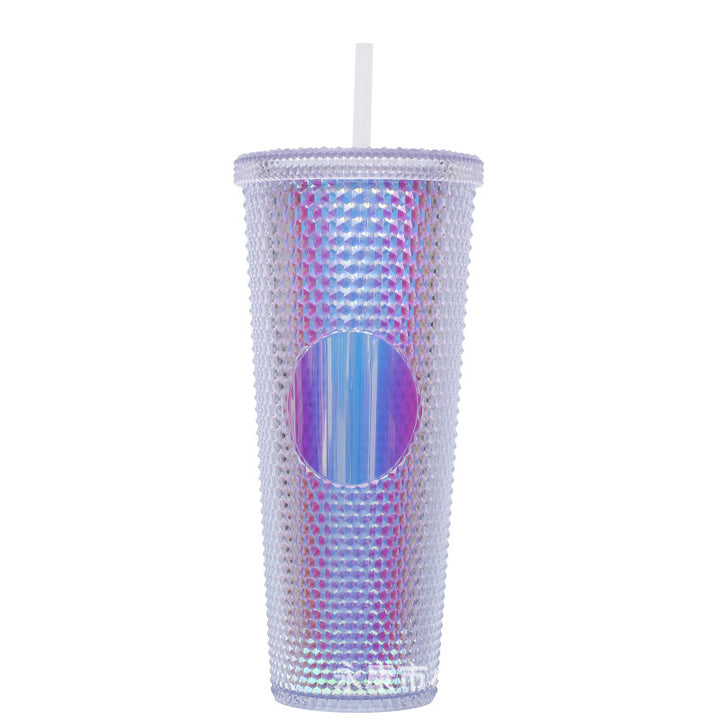 Ladies High-Quality Glitter Drinking Cup with Leak-Proof Lid and Integrated Straw Kalsten