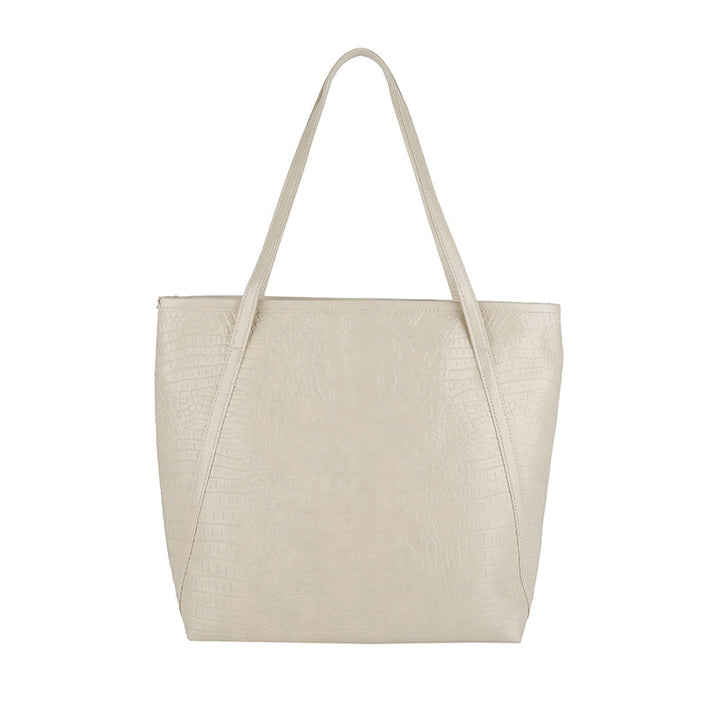 Crocodile-Embossed Leather Tote Bag Kalsten