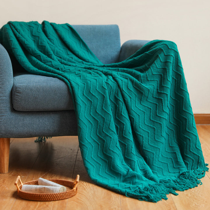 Cozy Textured Throw Blanket Kalsten