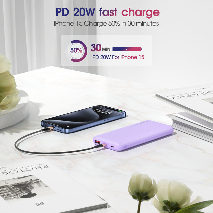 Portable power bank with fast charging and multiple charging ports Kalsten