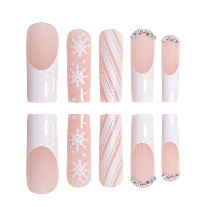 Artistic Snowflake-Inspired Press-On Nails Kalsten