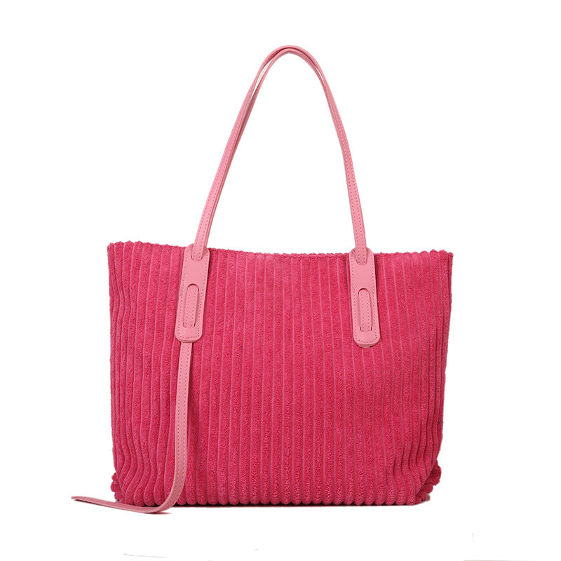 Textured Velour Tote Bag