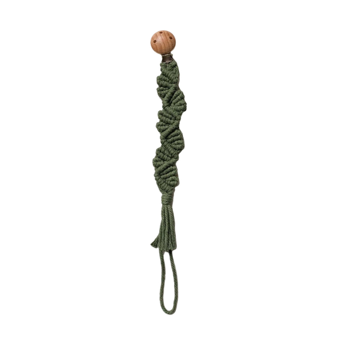 Macrame Keychain Holder with Wooden Accents Kalsten