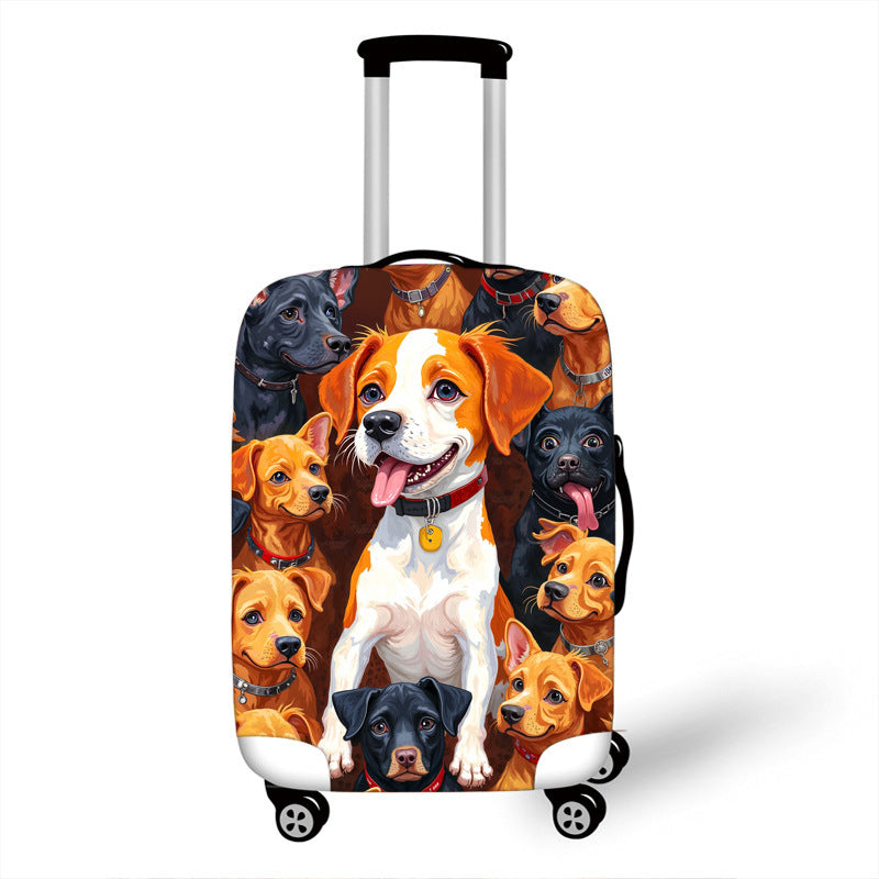 Unisex hard shell suitcase with colorful cat design Kalsten