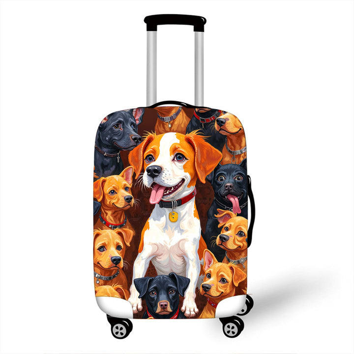 Unisex hard shell suitcase with colorful cat design Kalsten