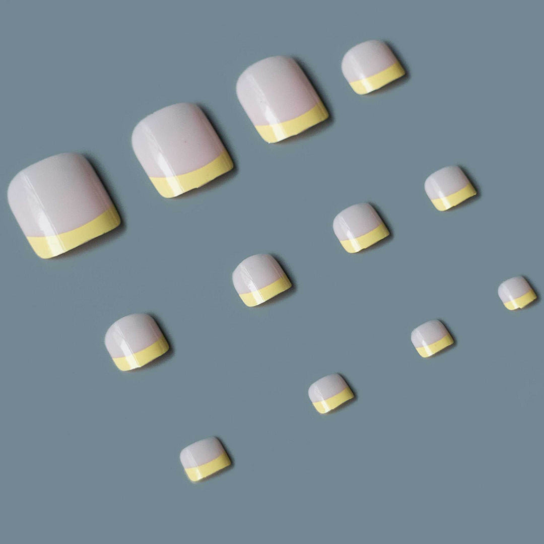 Elegant French Tip Toe Nail Art