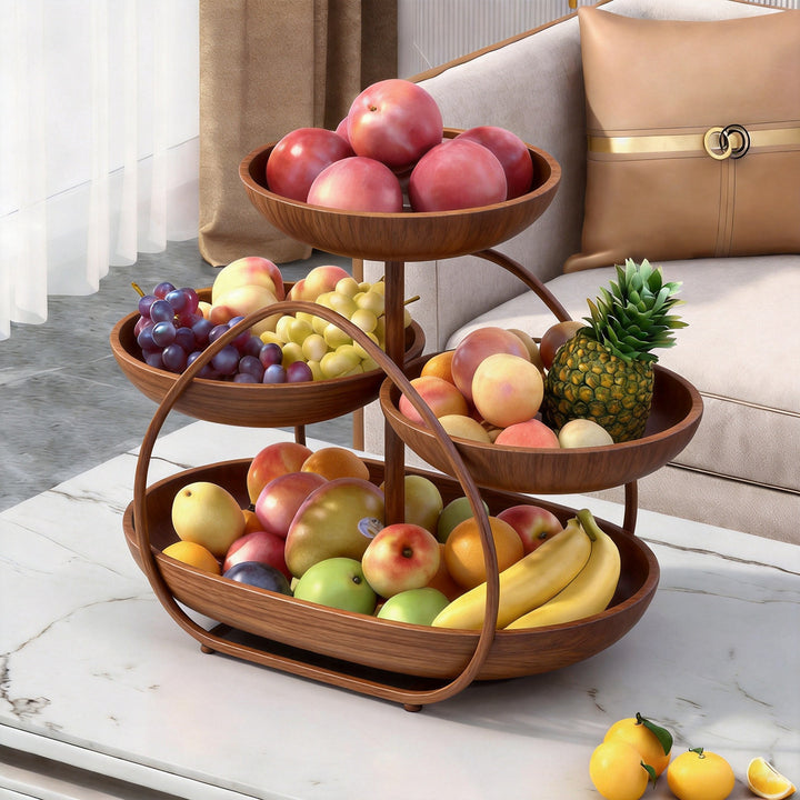 Tiered Ornate Metal Fruit Bowl and Dessert Display Rack